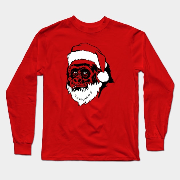 Harambe Santa Long Sleeve T-Shirt by uncleodon